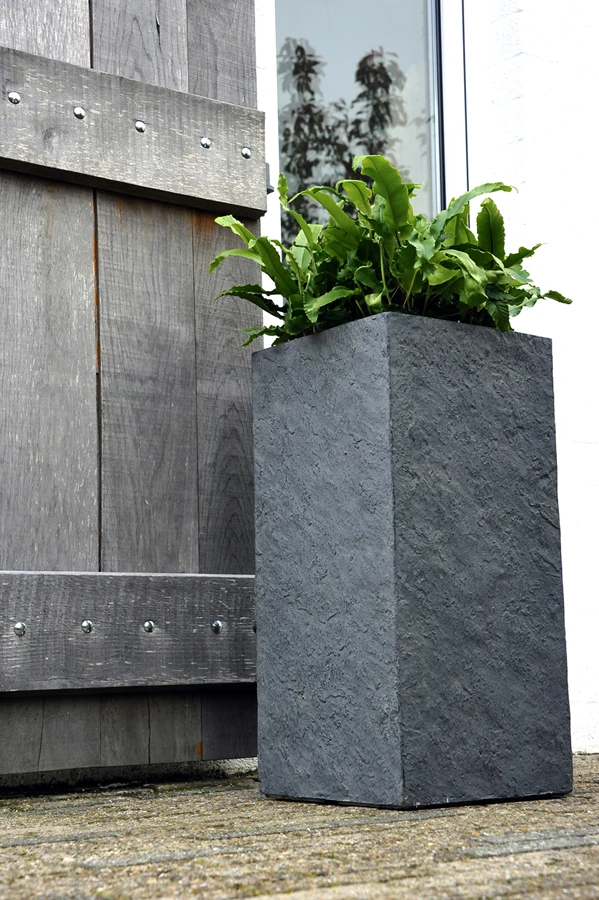 Plantenbak Arizona Cubihi - l28 x b28 x h60cm - Donkergrijs Plantenbak Arizona Cubihi - L28 X B28 X H60cm - Donkergrijs -Bloempot Kortings Winkel arizona cubihi graphite w28h60 plantenbak 6 4