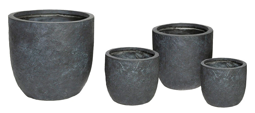 Bloempot Arizona Egg - d45 x h43cm - Donkergrijs Bloempot Arizona Egg - D45 X H43cm - Donkergrijs -Bloempot Kortings Winkel arizona egg pot graphite d45h43 bloempot 6 8