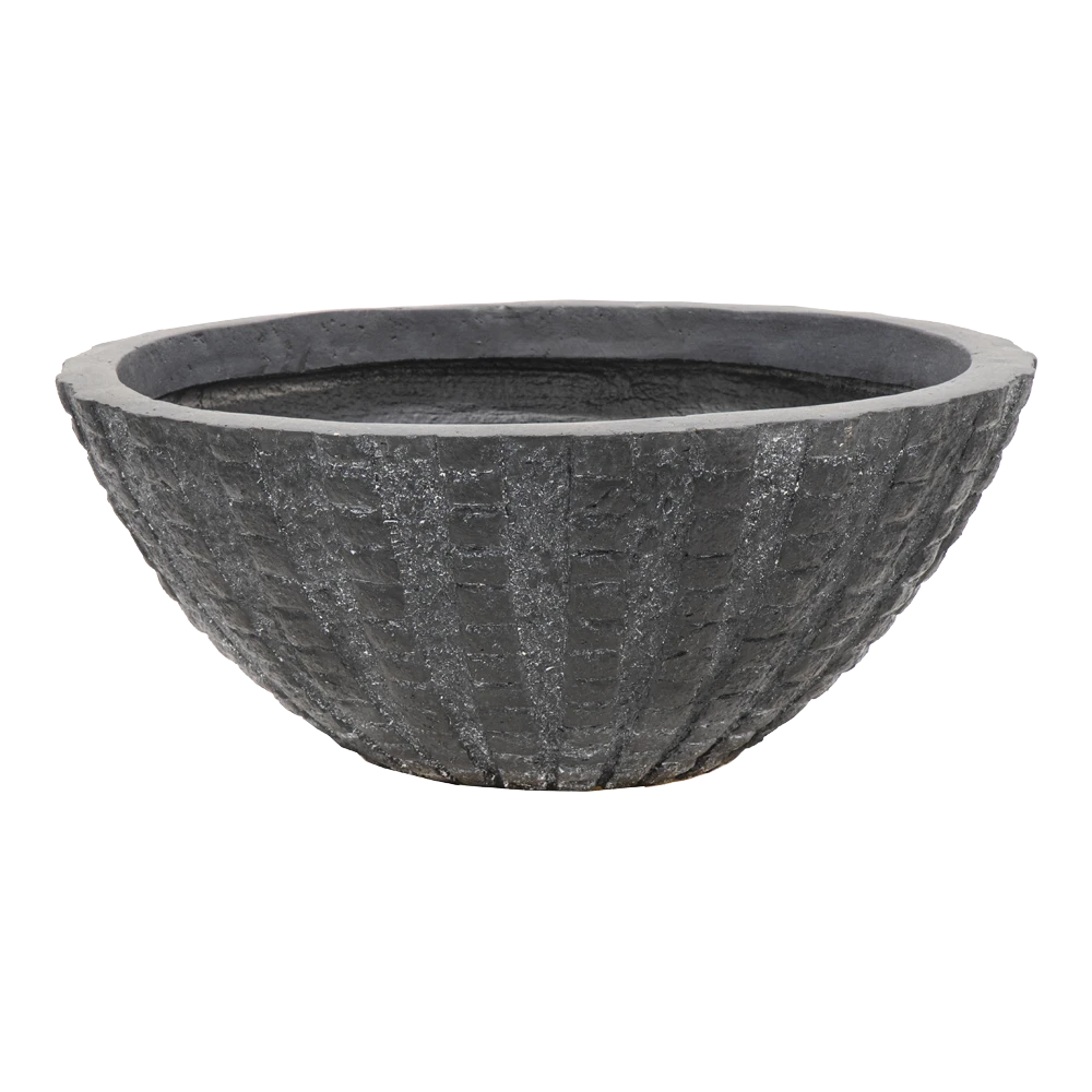 Plantenschaal Arkansas - d45 x h20cm - Donkergrijs Plantenschaal Arkansas - D45 X H20cm - Donkergrijs -Bloempot Kortings Winkel arkansas bowl low graphite d45h20 plantenschaal 1