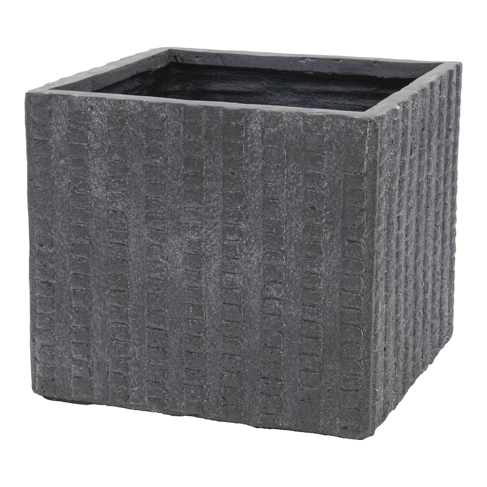 Plantenbak Arkansas Cubi - l34.5 b34.5 x h30cm - Donkergrijs Plantenbak Arkansas Cubi - L34.5 B34.5 X H30cm - Donkergrijs -Bloempot Kortings Winkel arkansas cubi graphite w345h30 plantenbak 1