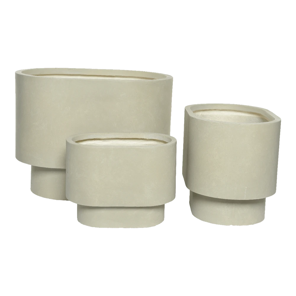 Bloempot Alexis ovaal - l32 x b20 x h24cm - Beige Bloempot Alexis Ovaal - L32 X B20 X H24cm - Beige -Bloempot Kortings Winkel bloempot alexis ovaal beige bloempot 2 2