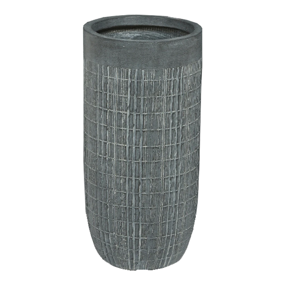 Bloempot Bryan hoog - d24 x h49cm - Grijs Bloempot Bryan Hoog - D24 X H49cm - Grijs -Bloempot Kortings Winkel bloempot bryan hoog grijs bloempot 1