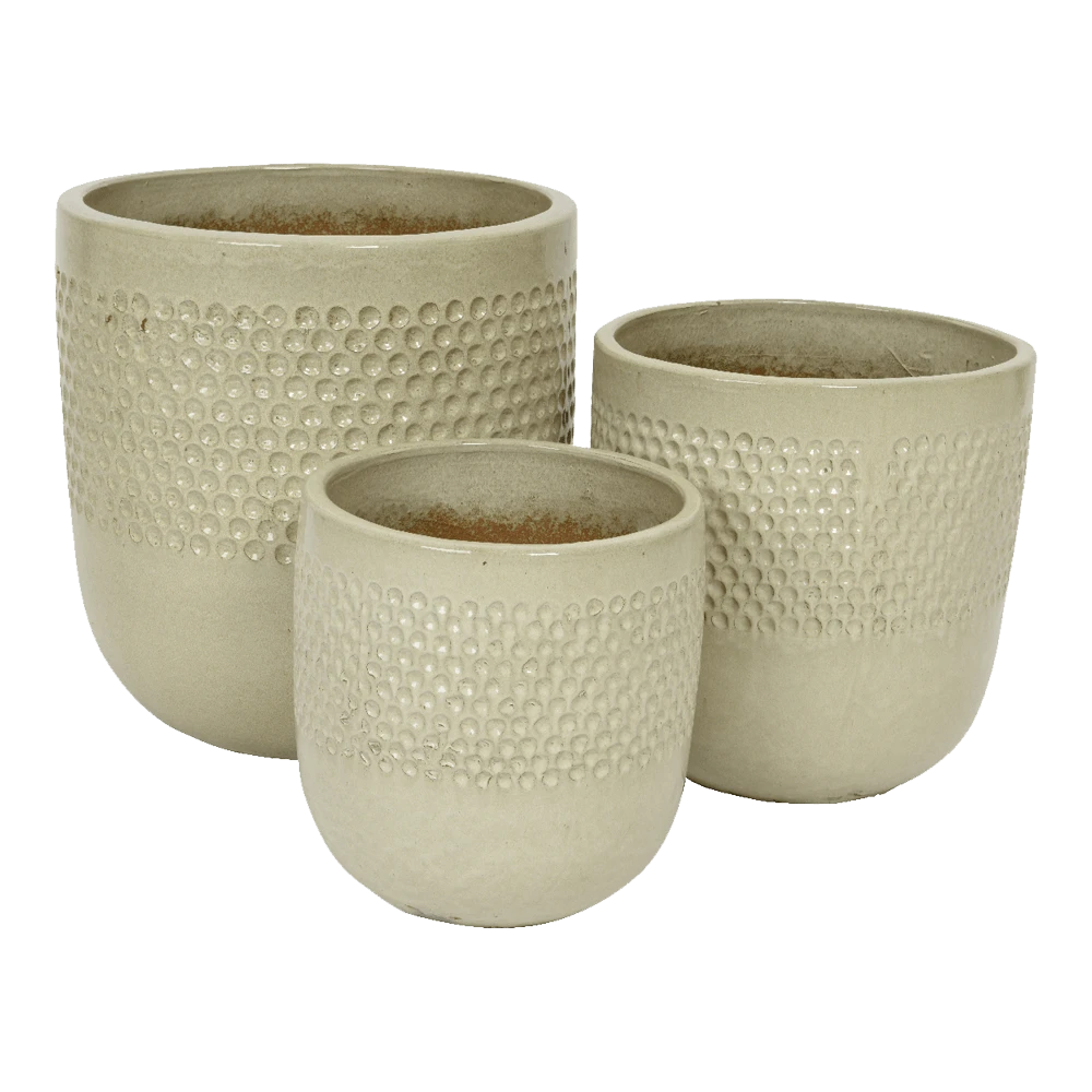 Bloempot Collin - d38 x h40cm - Creme Bloempot Collin - D38 X H40cm - Creme -Bloempot Kortings Winkel bloempot collin creme bloempot 2 2