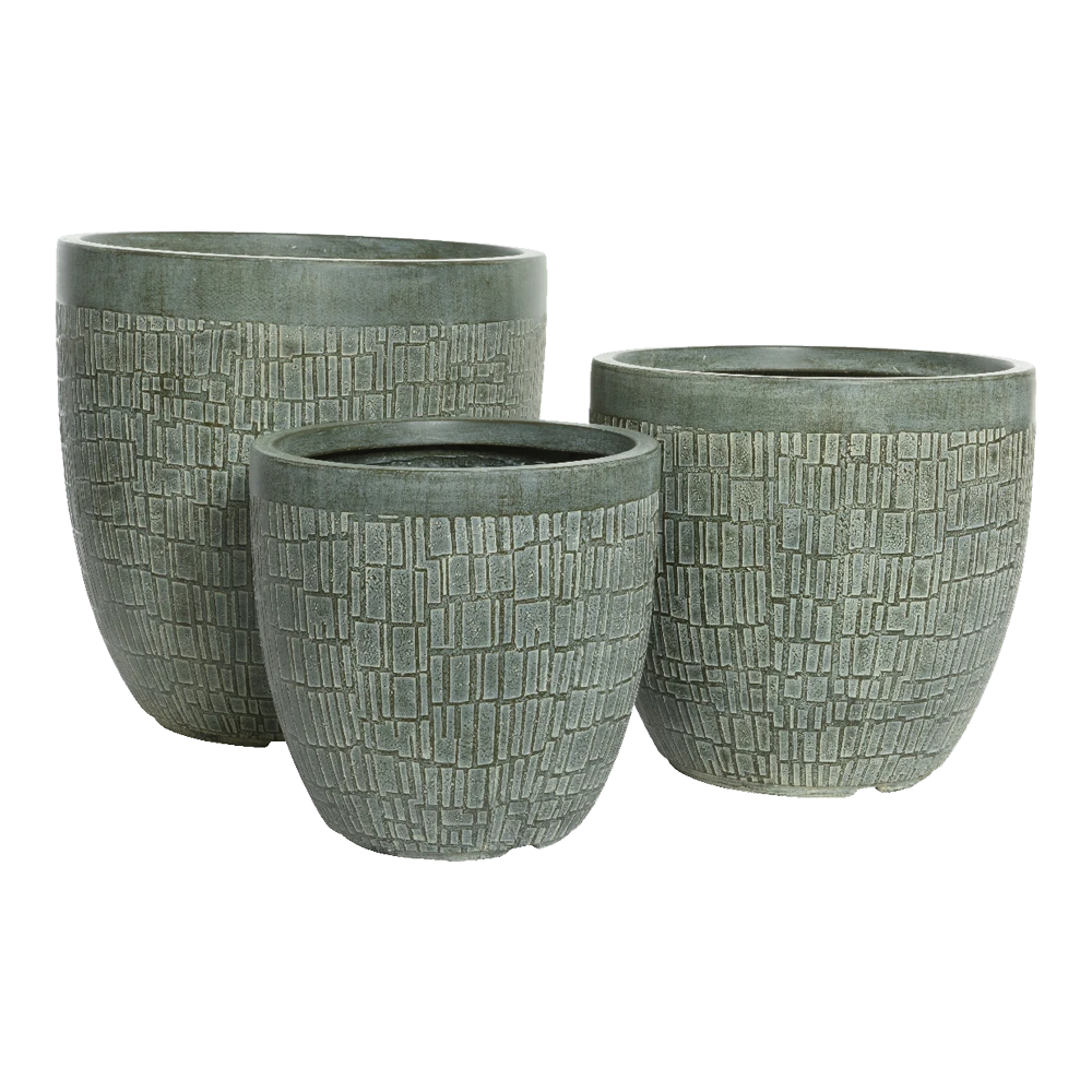 Bloempot Dean - d31 x h31cm - Groen Bloempot Dean - D31 X H31cm - Groen -Bloempot Kortings Winkel bloempot dean groen bloempot 2 1