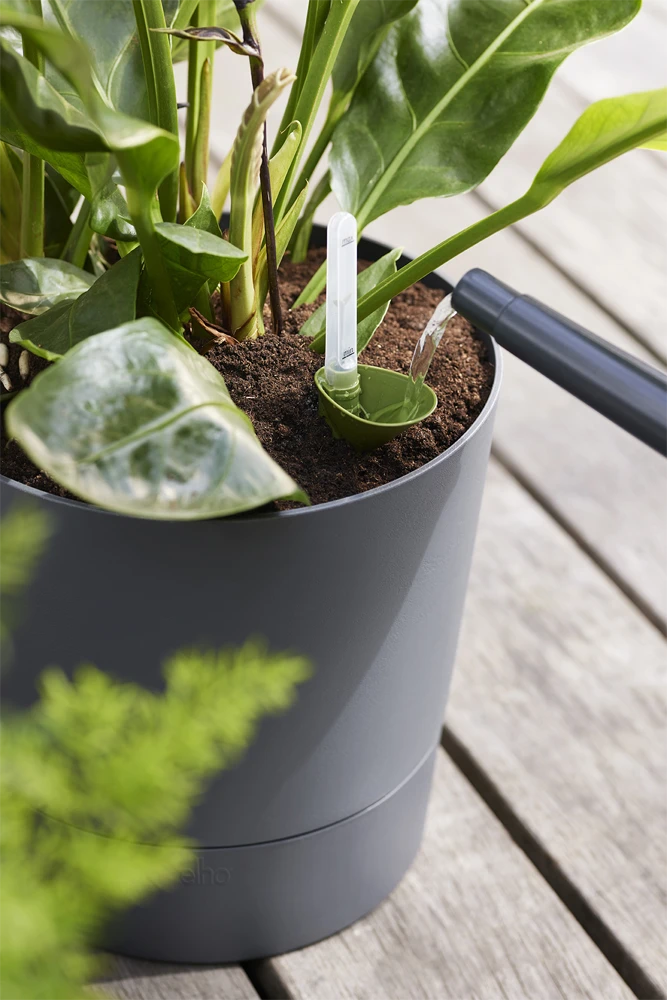 Bloempot Elho Greensense Aqua Care rond - d30 x h29cm - Houtskoolgrijs Bloempot Elho Greensense Aqua Care Rond - D30 X H29cm - Houtskoolgrijs -Bloempot Kortings Winkel