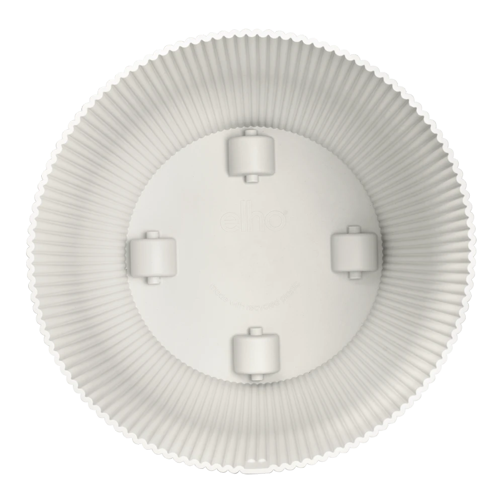 Bloempot Elho Vibes Fold Rond Wielen - D35 X H32cm - Zijdewit -Bloempot Kortings Winkel