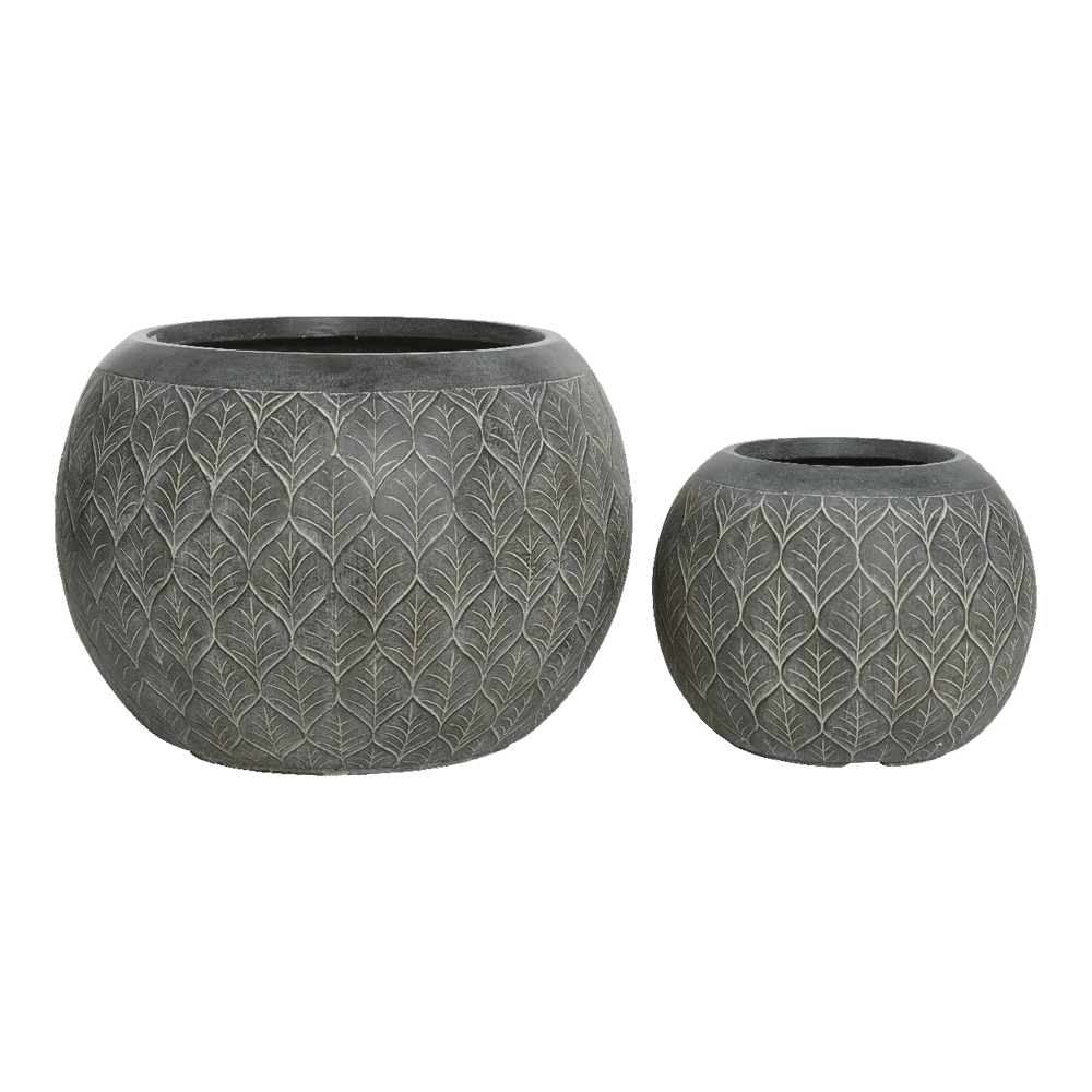 Bloempot Ella - d55 x h38cm - Grijs Bloempot Ella - D55 X H38cm - Grijs -Bloempot Kortings Winkel