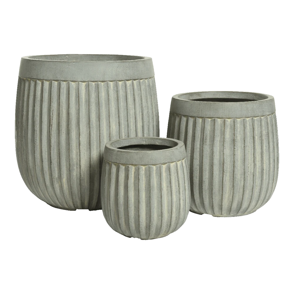 Bloempot Laura - d43 x h43cm - Grijs Bloempot Laura - D43 X H43cm - Grijs -Bloempot Kortings Winkel bloempot laura grijs bloempot 2