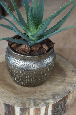 Bloempot Marrakesh - D21 X H17cm - Zilver Goud -Bloempot Kortings Winkel bloempot marrakesh zilver goud bloempot 2 1 1