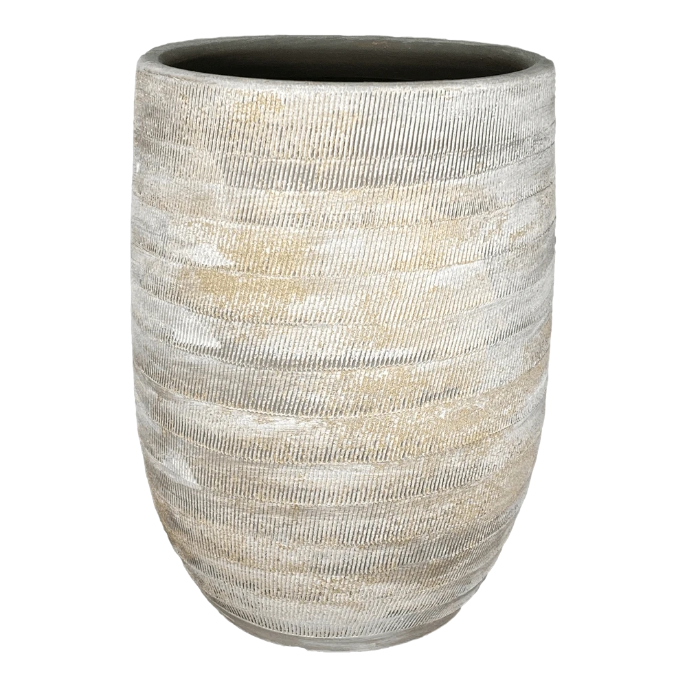 Bloempot Miami hoog - d23 x h30cm - Grijs Bloempot Miami Hoog - D23 X H30cm - Grijs -Bloempot Kortings Winkel