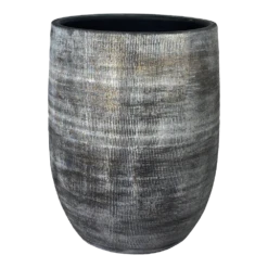 Bloempot Miami Hoog - D29 X H50cm - Zwart Cement