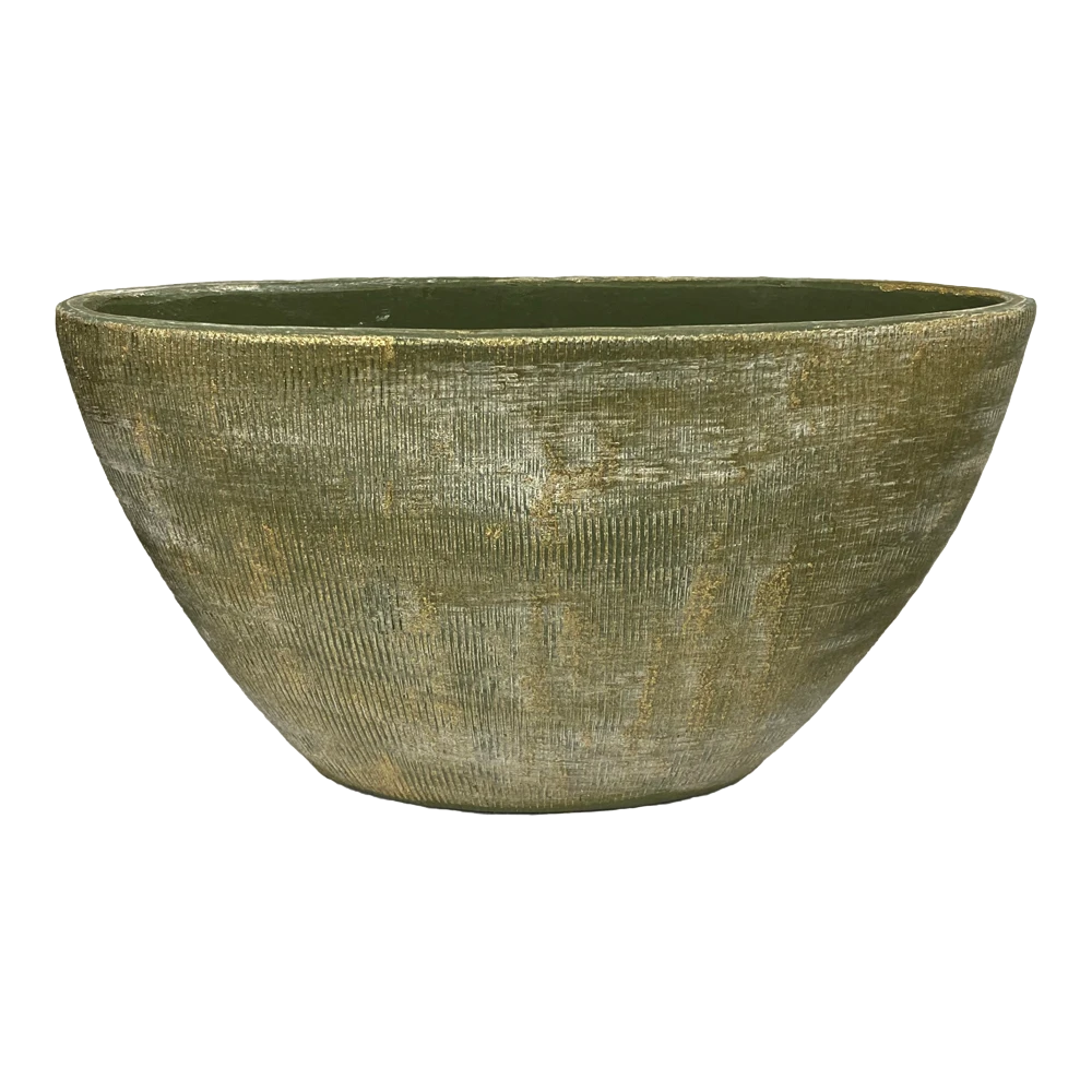 Bloempot Miami ovaal - l35 x d16 x h19cm - Groen Cement Bloempot Miami Ovaal - L35 X D16 X H19cm - Groen Cement -Bloempot Kortings Winkel