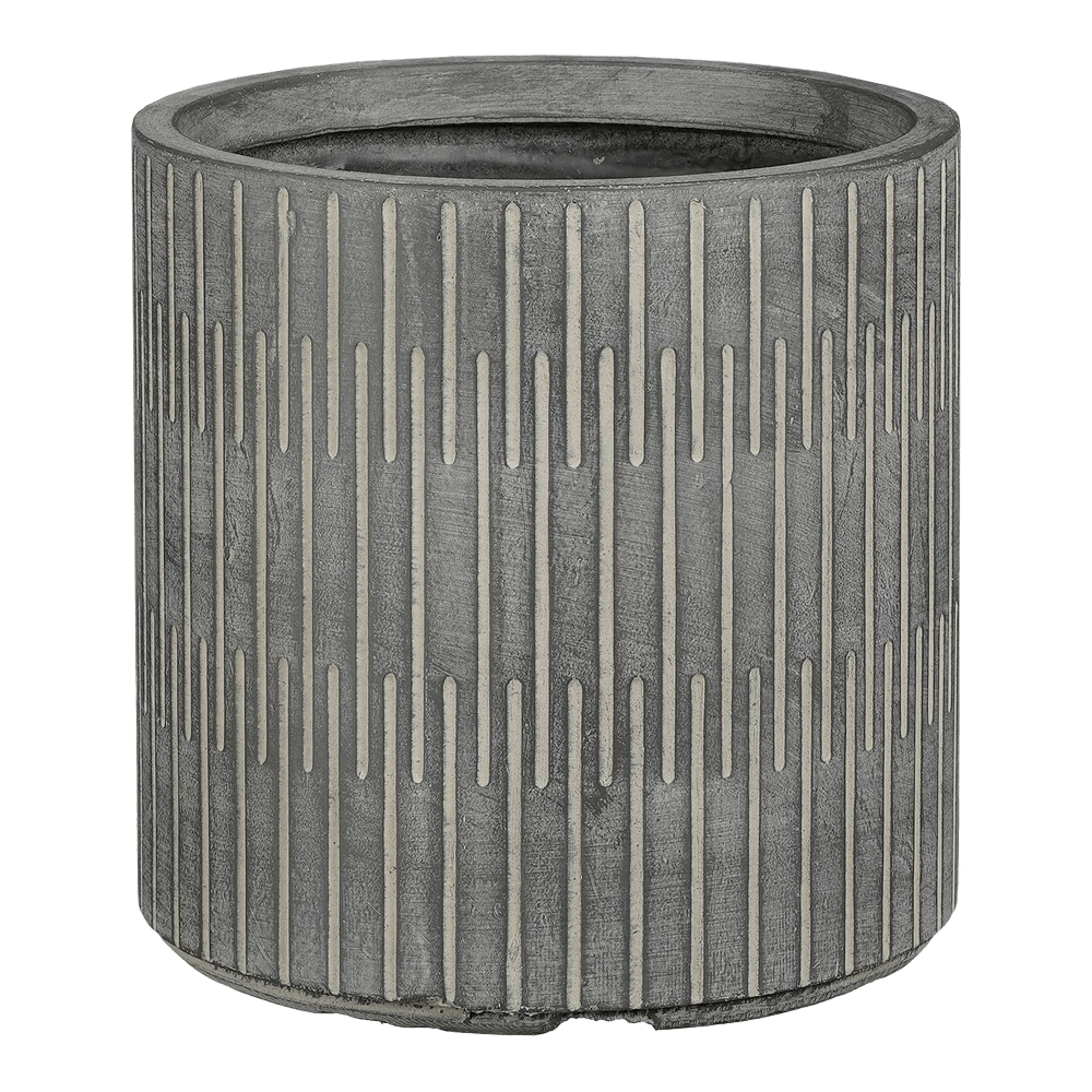 Bloempot Oslo - d44,5 x h44cm - Zwart-grijs Bloempot Oslo - D44,5 X H44cm - Zwart-grijs -Bloempot Kortings Winkel bloempot oslo grijs zwart bloempot 1 3