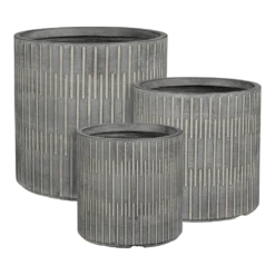 Bloempot Oslo - D44,5 X H44cm - Zwart-grijs 3 Bloempot Oslo - D44,5 X H44cm - Zwart-grijs -Bloempot Kortings Winkel bloempot oslo grijs zwart bloempot 2 3