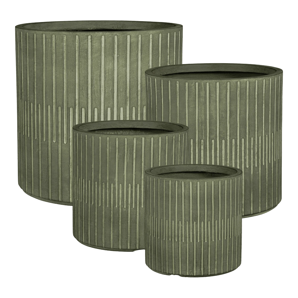 Bloempot Oslo - d26 x h26,5cm - Groen Bloempot Oslo - D26 X H26,5cm - Groen -Bloempot Kortings Winkel bloempot oslo groen bloempot 2 3