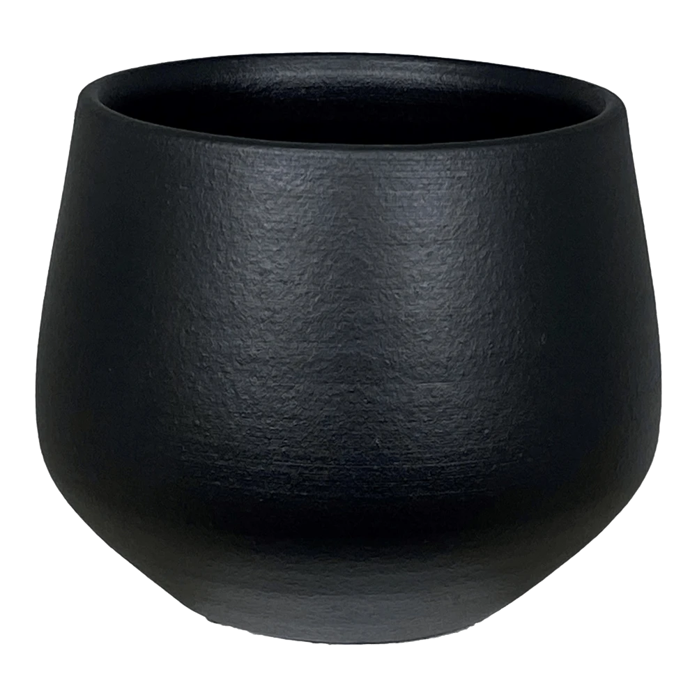 Bloempot Petra - d19 x h16cm - Mat Zwart Bloempot Petra - D19 X H16cm - Mat Zwart -Bloempot Kortings Winkel
