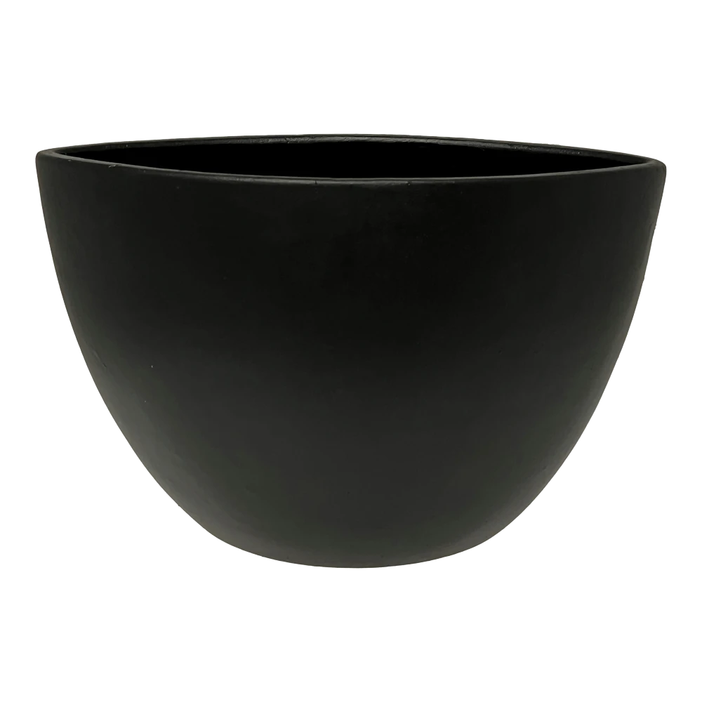 Bloempot Petra ovaal - l33 x b17 x h24cm - Mat Zwart Bloempot Petra Ovaal - L33 X B17 X H24cm - Mat Zwart -Bloempot Kortings Winkel