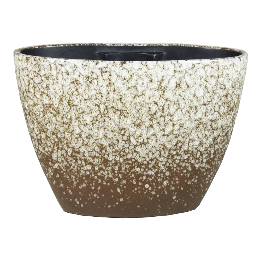 Bloempot Sepp ovaal - l32 x b15 x h22cm - Wit Bloempot Sepp Ovaal - L32 X B15 X H22cm - Wit -Bloempot Kortings Winkel