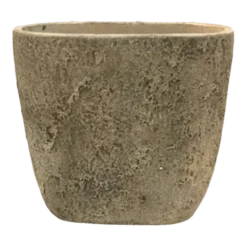 Bloempot Shanon Ovaal - L38 X B16 X H38cm - Earth Groen