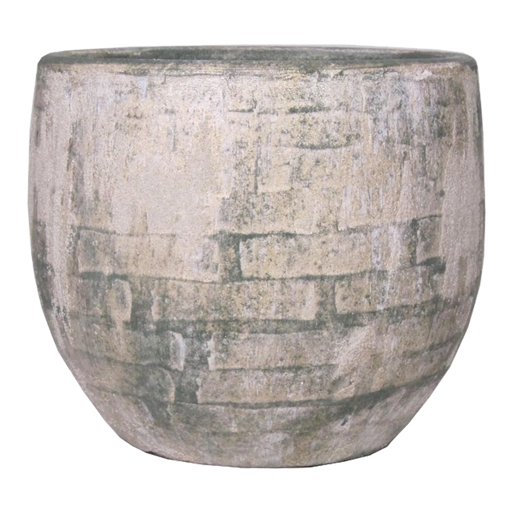 Bloempot Steef - d49 x h45cm - Creme Groen Bloempot Steef - D49 X H45cm - Creme Groen -Bloempot Kortings Winkel bloempot steef d49 h45 creme groen bloempot 1 6