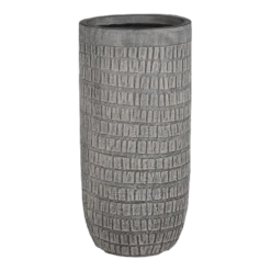 Bloempot Tallinn - D24 X H48,5cm - Zwart-grijs -Bloempot Kortings Winkel bloempot tallinn hoog zwart grijs bloempot 1 1 2