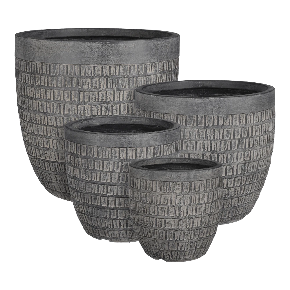 Bloempot Tallinn - d44,5 x h44cm - Zwart-grijs Bloempot Tallinn - D44,5 X H44cm - Zwart-grijs -Bloempot Kortings Winkel bloempot tallinn zwart grijs bloempot 1 2