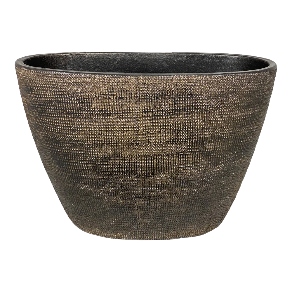 Bloempot Tokio ovaal - l33 x b16 x h26cm - Goud Bloempot Tokio Ovaal - L33 X B16 X H26cm - Goud -Bloempot Kortings Winkel