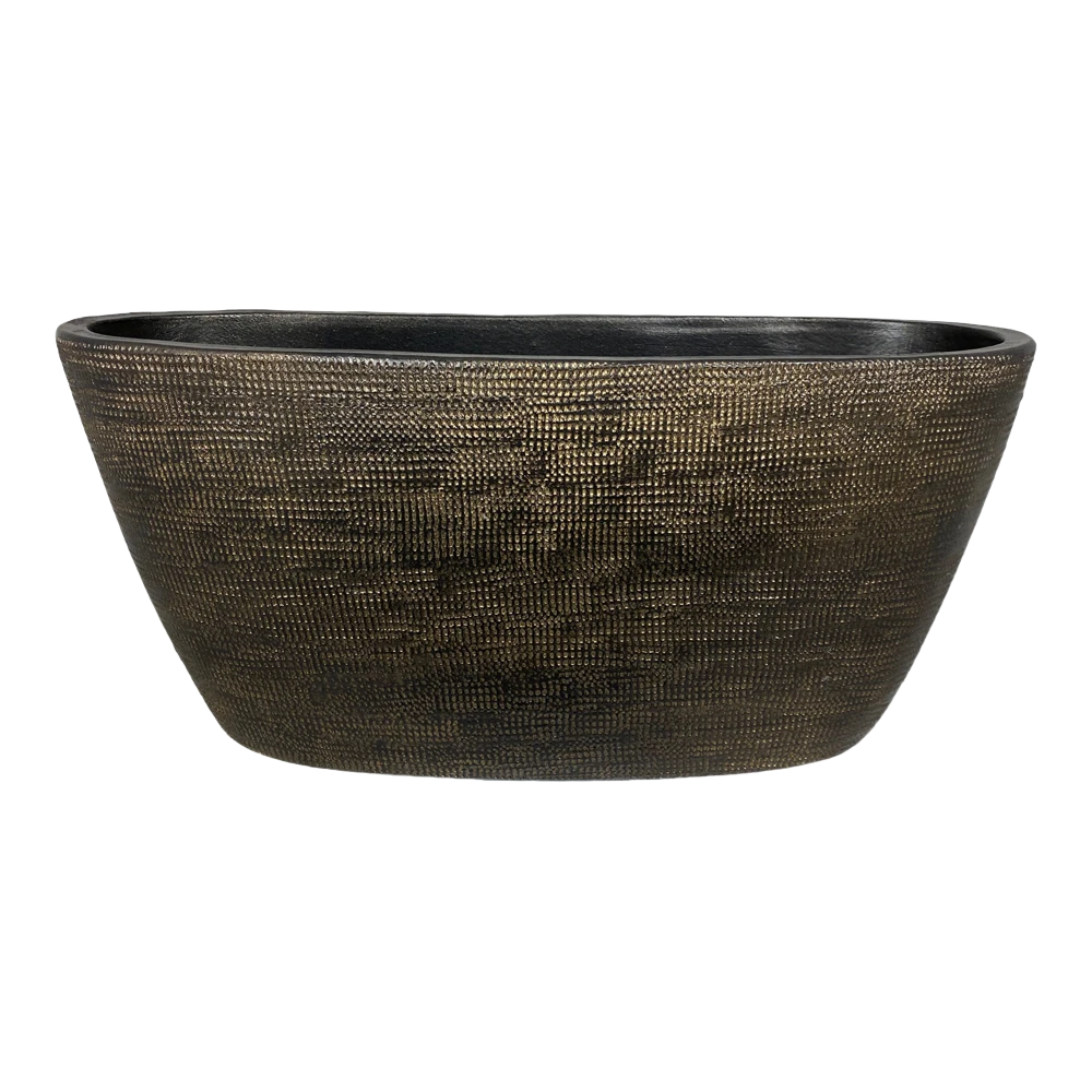 Bloempot Tokio ovaal - l43 x b15 x h19cm - Goud Bloempot Tokio Ovaal - L43 X B15 X H19cm - Goud -Bloempot Kortings Winkel