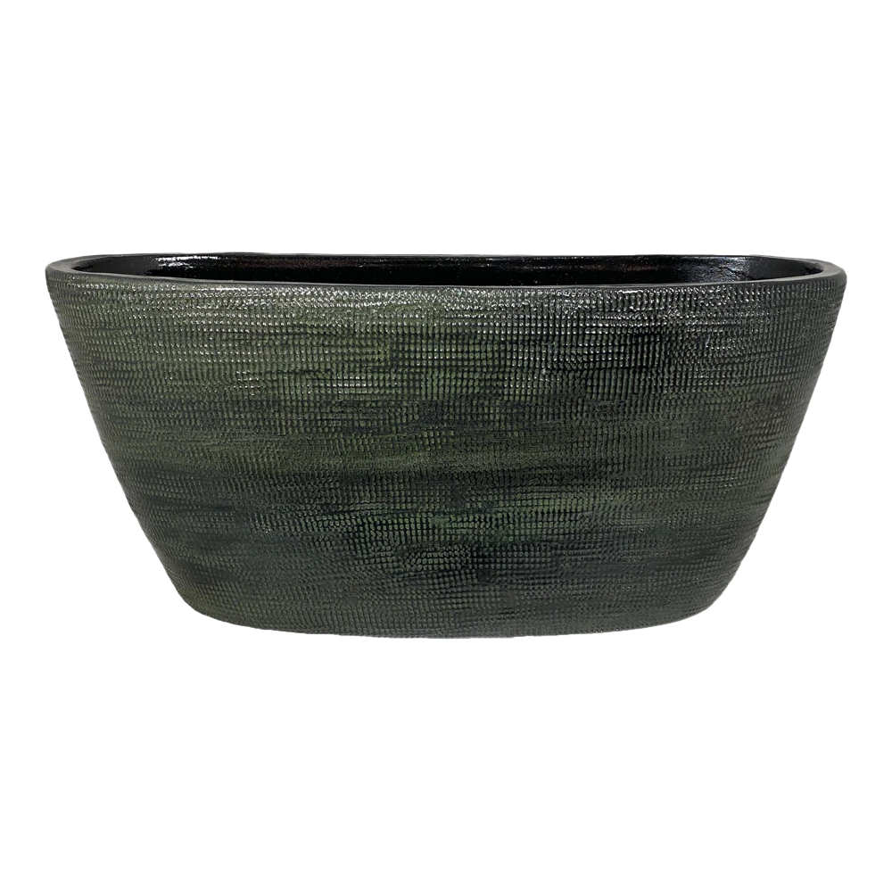 Bloempot Tokio ovaal - l43 x b15 x h19cm - Groen Bloempot Tokio Ovaal - L43 X B15 X H19cm - Groen -Bloempot Kortings Winkel