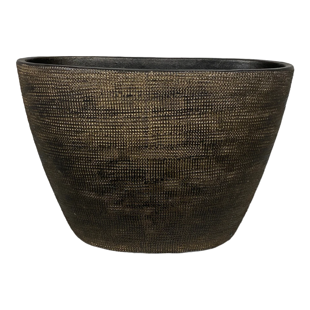 Bloempot Tokio ovaal - l52 x b17 x h37cm - Goud Bloempot Tokio Ovaal - L52 X B17 X H37cm - Goud -Bloempot Kortings Winkel