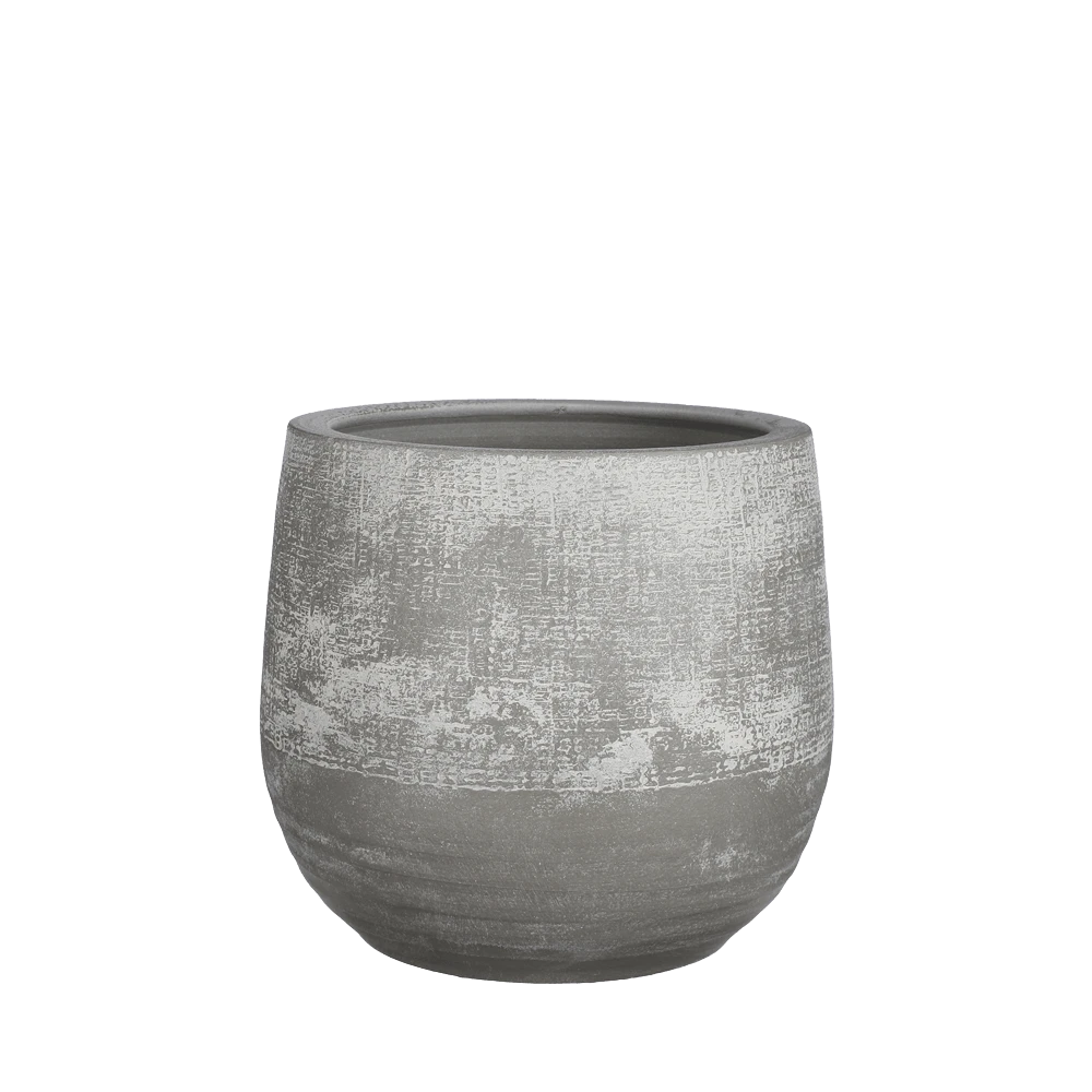 Bloempot Victor - h19 x d21cm - Grijs Bloempot Victor - H19 X D21cm - Grijs -Bloempot Kortings Winkel