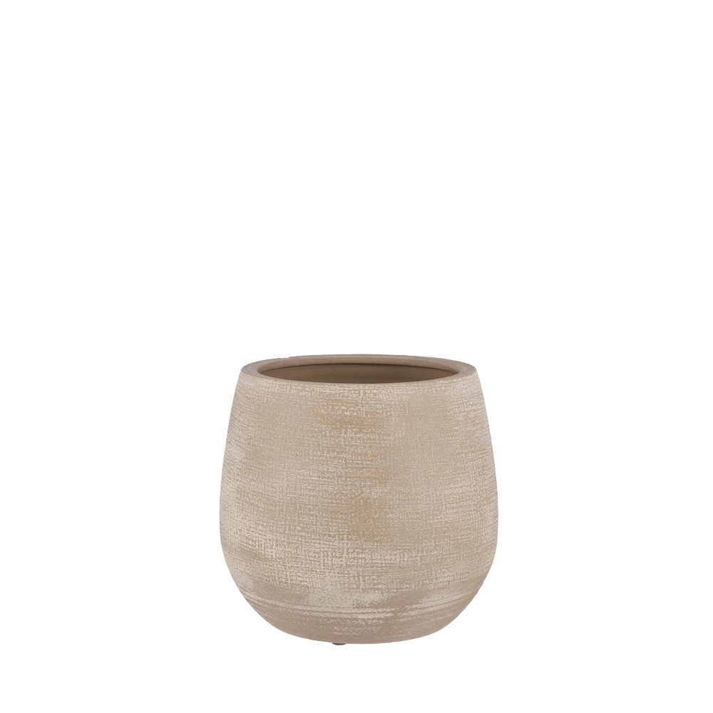 Bloempot Victor - h24 x d25cm - Beige Bloempot Victor - H24 X D25cm - Beige -Bloempot Kortings Winkel