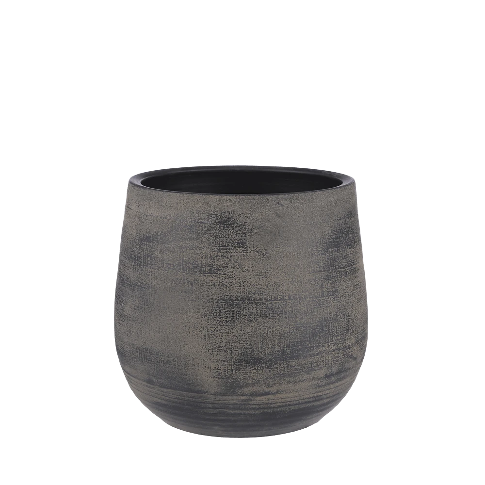 Bloempot Victor - h33 x d36cm - Donker bruin Bloempot Victor - H33 X D36cm - Donker Bruin -Bloempot Kortings Winkel