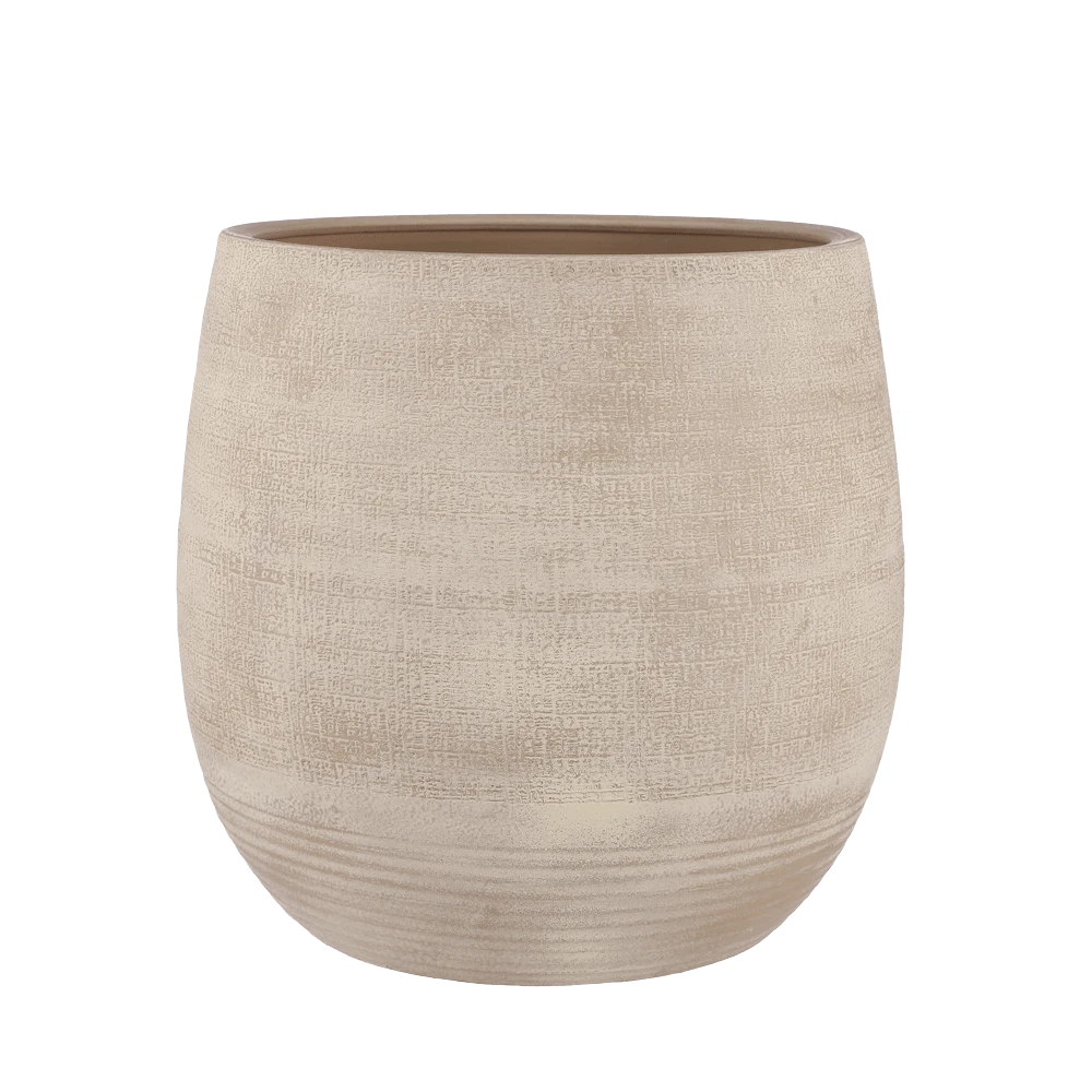 Bloempot Victor - h45 x d49cm - Beige Bloempot Victor - H45 X D49cm - Beige -Bloempot Kortings Winkel