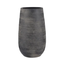 Bloempot Victor Hoog - H50 X D29cm - Donker Bruin