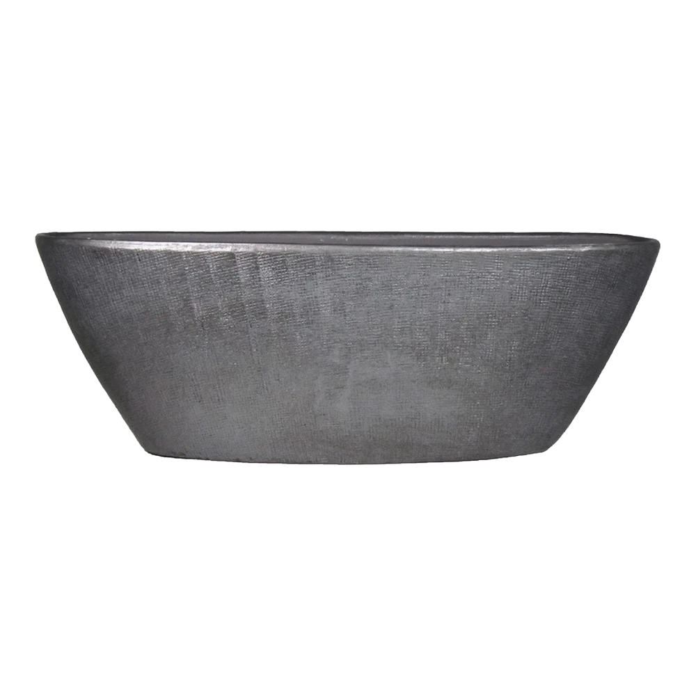Bloempot Mira ovaal - l69 x b17 x h25cm - Antraciet Bloempot Mira Ovaal - L69 X B17 X H25cm - Antraciet -Bloempot Kortings Winkel