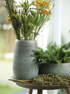 Bloempot Ryan Ovaal - L35 X B12 X H12cm - Shiny Blue -Bloempot Kortings Winkel boot ryan shiny blue keramiek d35x12 h12 boot 7 14