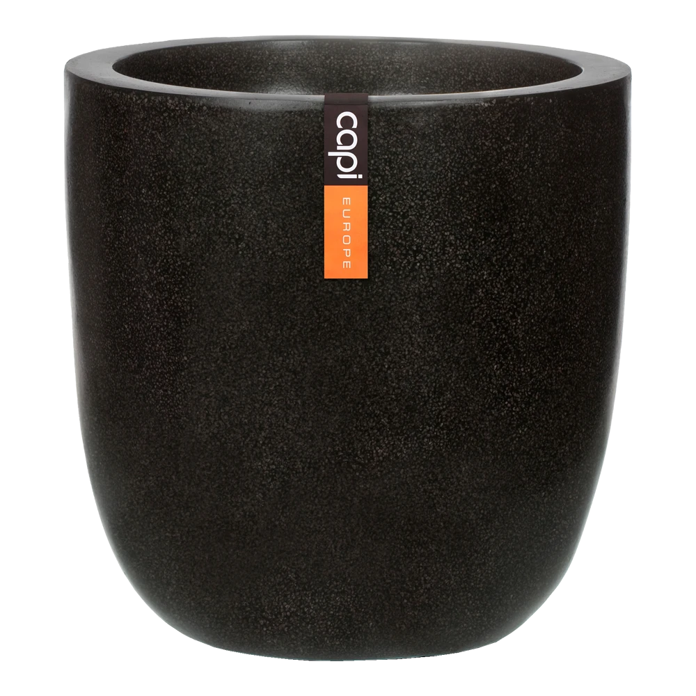 Capi Bloempot bol Lux Terrazo - d28 x h26cm - Zwart Capi Bloempot Bol Lux Terrazo - D28 X H26cm - Zwart -Bloempot Kortings Winkel capi lux terrazzo hoge pot fit zwart bloempot 1 4 2