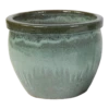 Bloempot Glazed Delta Rim - D21 X H16cm - Groen -Bloempot Kortings Winkel glazed delta rim moss green d21h16 bloempot groen 1 4