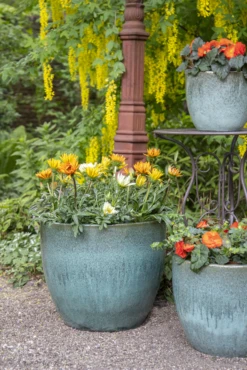 Bloempot Glazed Egg - D48 X H41cm - Groen 4 Bloempot Glazed Egg - D48 X H41cm - Groen -Bloempot Kortings Winkel glazed egg pot moss green d48h41 bloempot groen 7 6