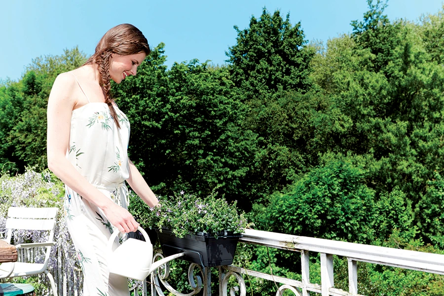 Balkonbak Elho Green Basics allin1 70cm - Bladgroen Balkonbak Elho Green Basics Allin1 70cm - Bladgroen -Bloempot Kortings Winkel green basics balkonbak allin1 70cm plantenbak bladgroen 6 4