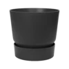 Elho Bloempot Greenville Rond 25cm - Living Black -Bloempot Kortings Winkel greenville rond 25cm bloempot living black 1 7