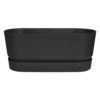 Bloembak Elho Greenville Terrace 60cm - Met Wielen - Living Black 2 Bloembak Elho Greenville Terrace 60cm - Met Wielen - Living Black -Bloempot Kortings Winkel greenville terrace trough 60cm wheels plantenbak living black 1 7