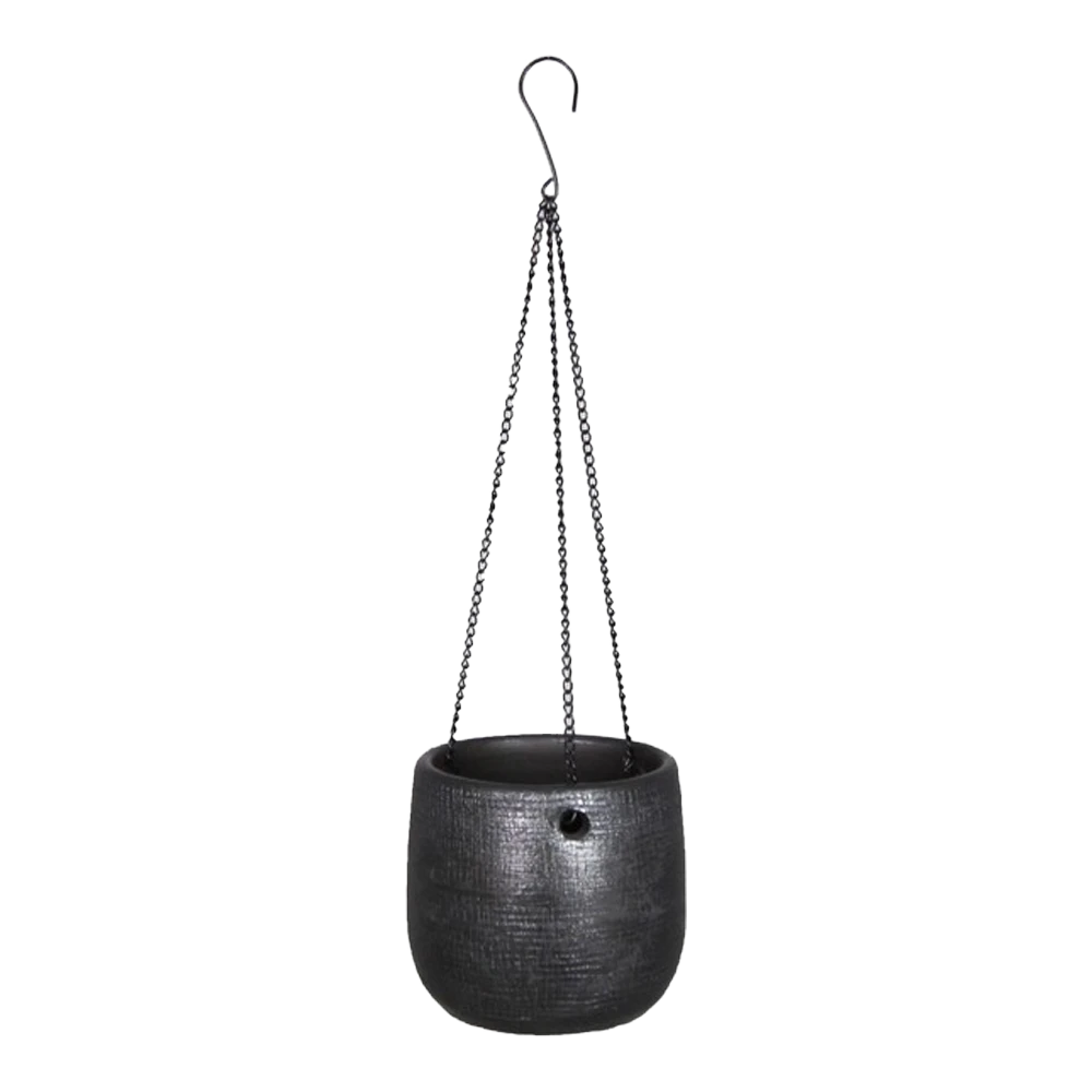 Hangpot Mira - d16 x h14cm - Antraciet Hangpot Mira - D16 X H14cm - Antraciet -Bloempot Kortings Winkel hangpot mira d16 h14cm industrieel zwart hangpot antraciet 1