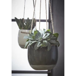 Bloempot Kortings Winkel -Bloempot Kortings Winkel hangpot resa d13 5 x h11 5cm donkergrijs hangpot 2 1