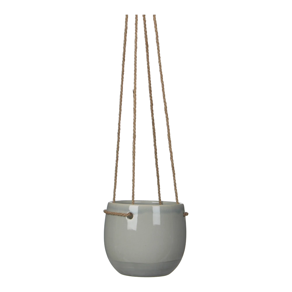 Hangpot Resa - D13,5 X H11,5cm - Lichtgrijs -Bloempot Kortings Winkel