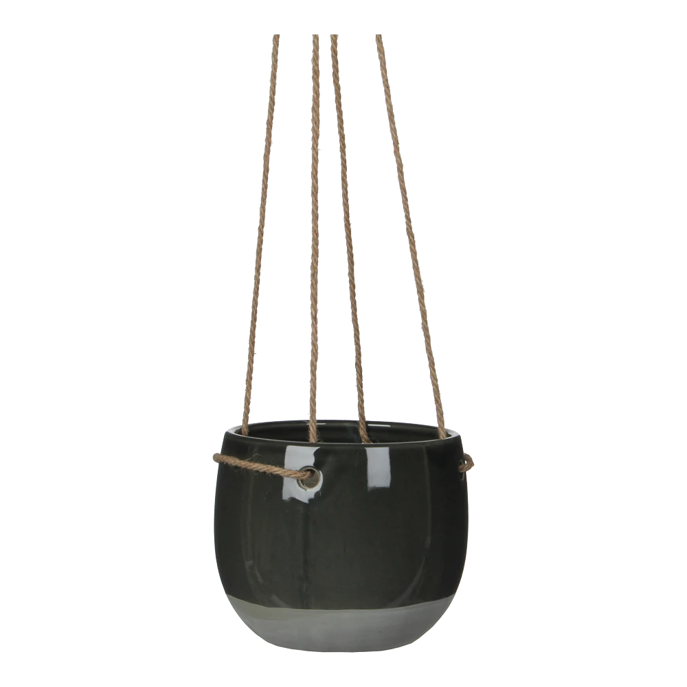 Hangpot Resa - D16,5 X H13,5cm - Donkergrijs -Bloempot Kortings Winkel