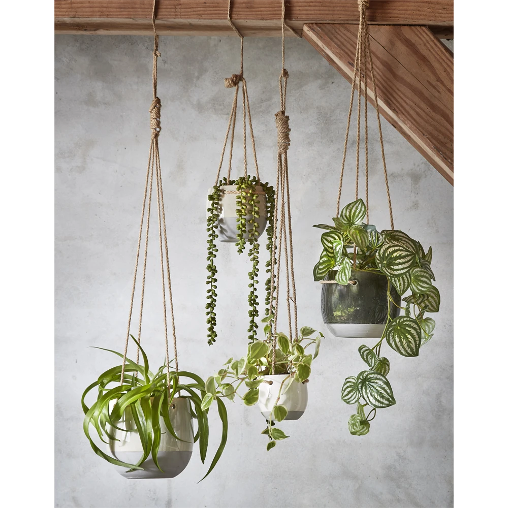 Hangpot Resa - D16,5 X H13,5cm - Wit -Bloempot Kortings Winkel