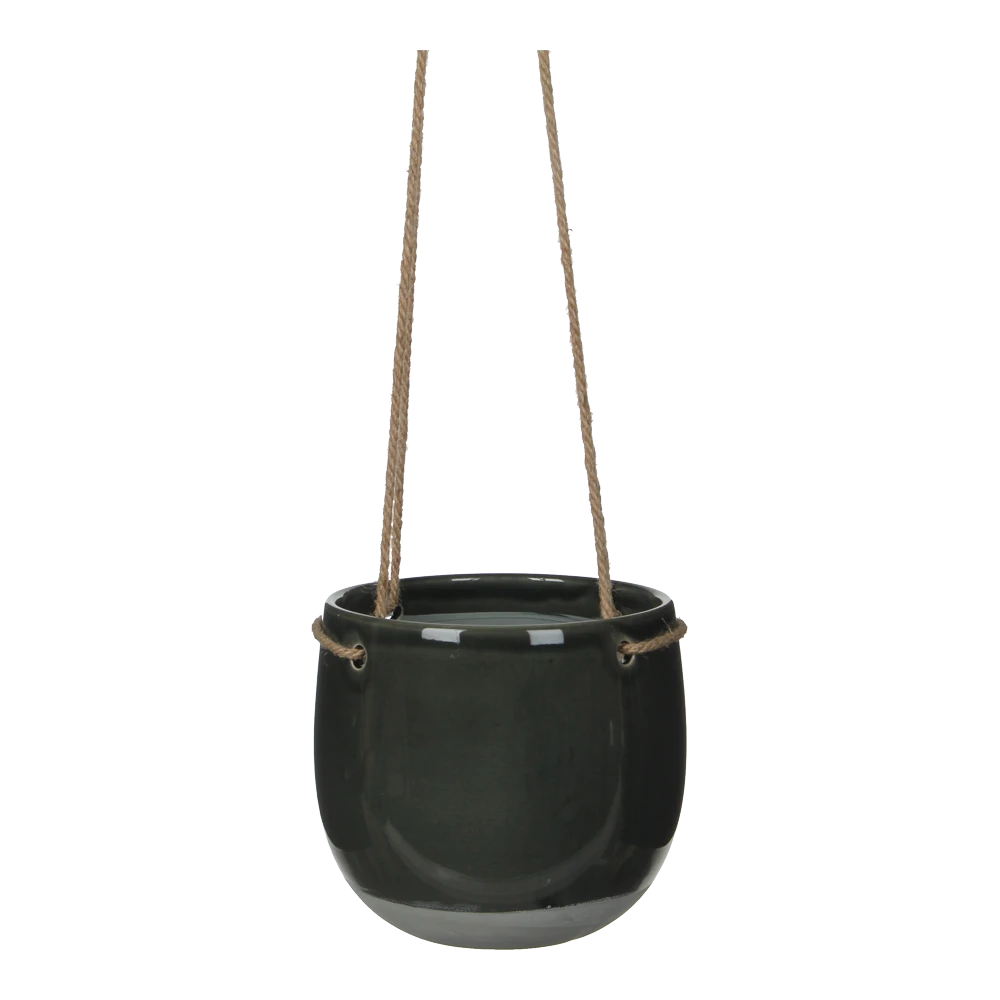 Hangpot Resa - d18,5 x h17cm - Donkergrijs Hangpot Resa - D18,5 X H17cm - Donkergrijs -Bloempot Kortings Winkel