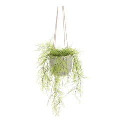 Hangpot Resa - D18,5 X H17cm - Lichtgrijs -Bloempot Kortings Winkel hangpot resa d18 5 x h17cm lichtgrijs hangpot 4 1